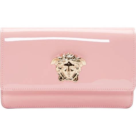 versace pink patent long clutch with chain|Pink Versace Clutch .